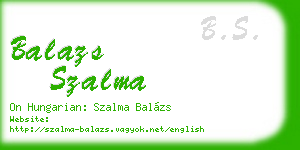 balazs szalma business card